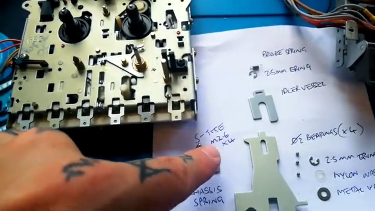 GEC multitrack cassette transport  | 1c | front tear down contd. | proper names of the bits!
