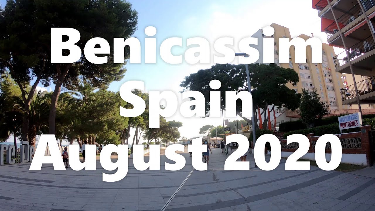 Walking in Benicassim, Spain. 4K video