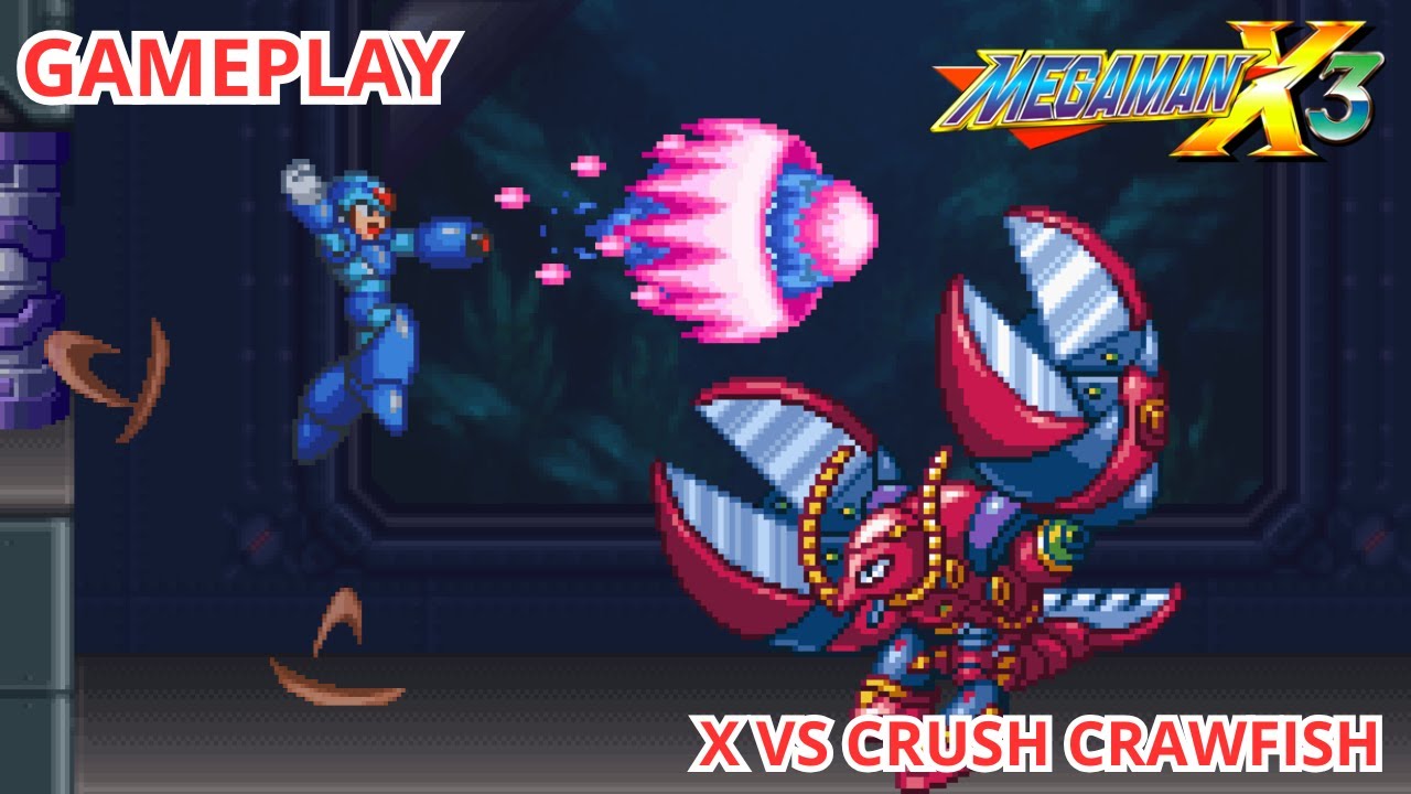 X против CRUSH CRAWFISH | ГЕЙМПЛЕЙ | MEGA MAN X3 REMAKE В СТИЛЕ PS1 | KENSU WILLIAM