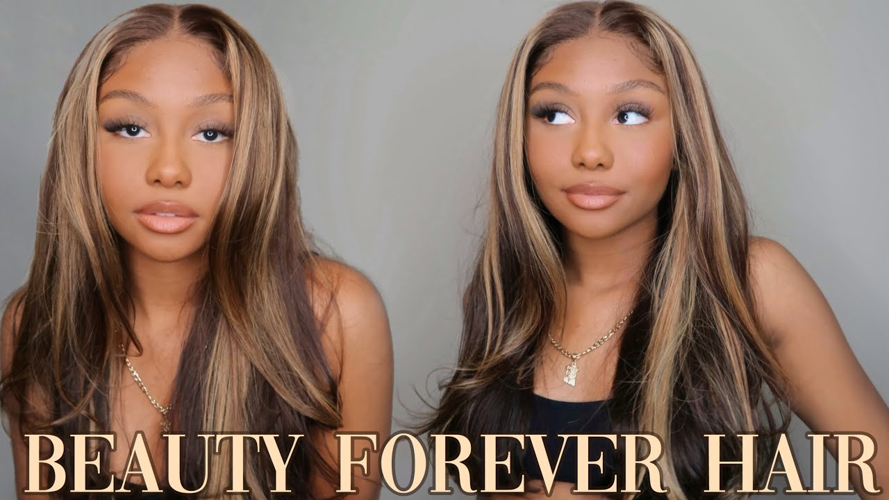 START TO FINISH WIG INSTALL | BLONDE HIGHLIGHT WIG | FT. BEAUTY FOREVER HAIR