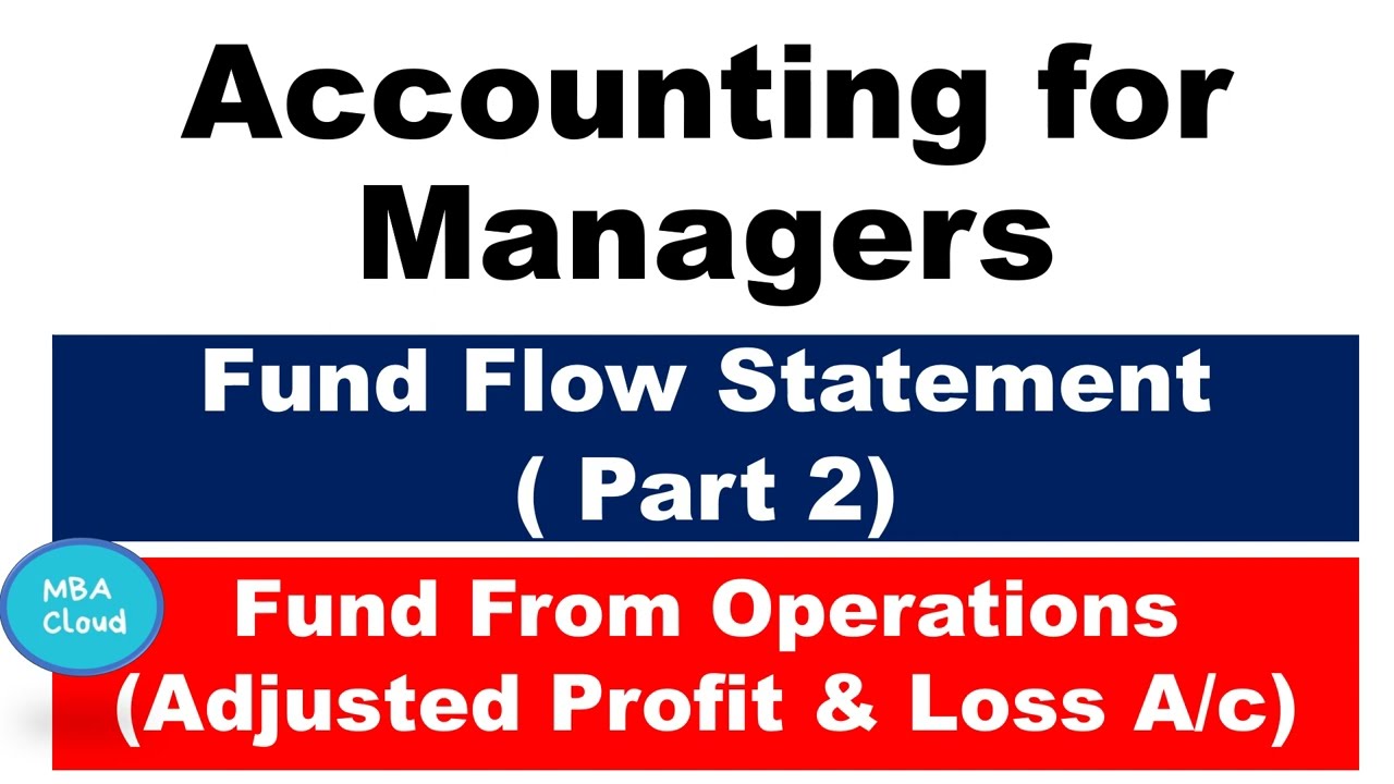MBA First Sem| Accounting |Fund Flow Statement| Part-2