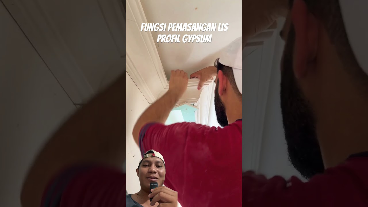 Cara pasang lis profil gypsum dan fungsinya #lisprofilgypsum #profilgypsum #lisplafon