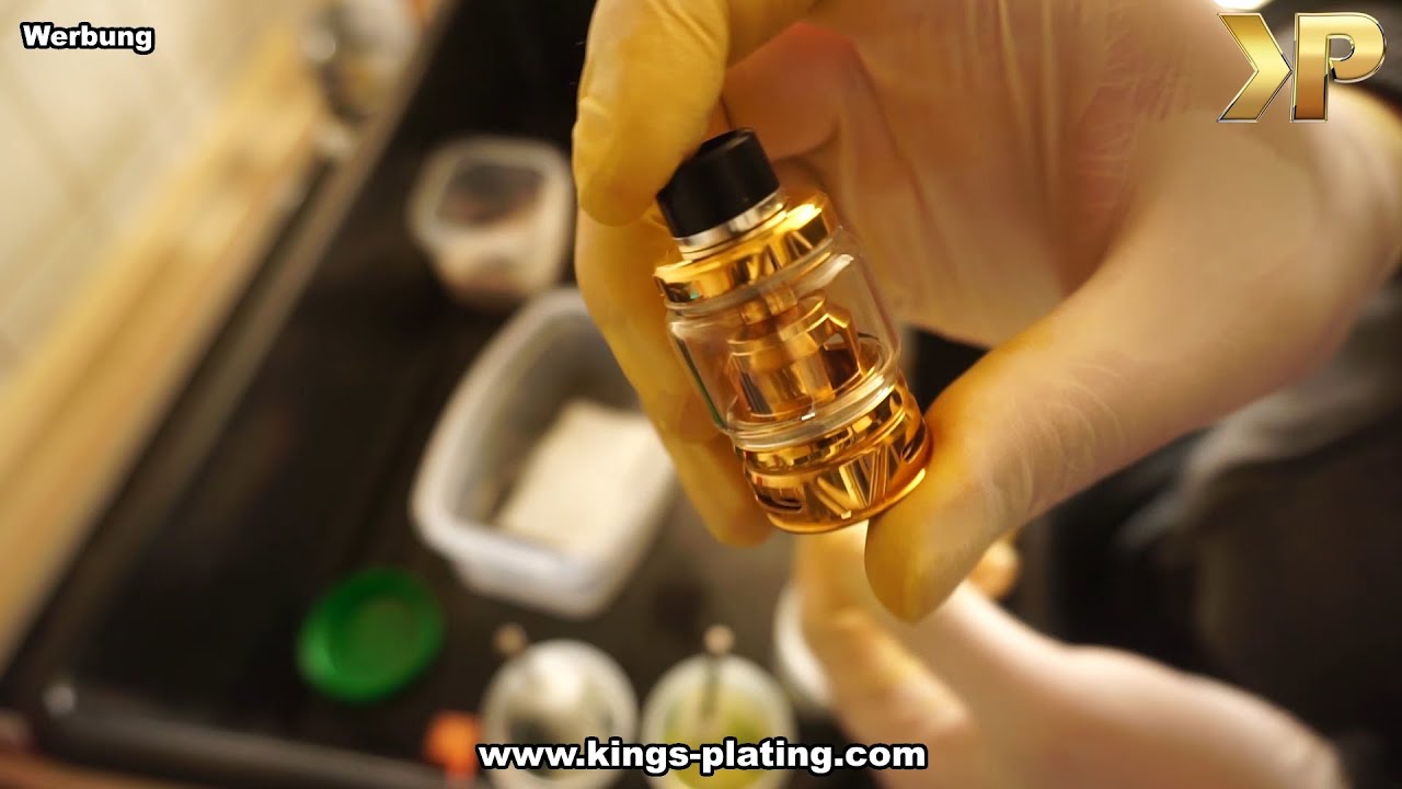 Verdampfer Uwell Crown IV (4) Vergolden Echt-Gold 999er 24 karat