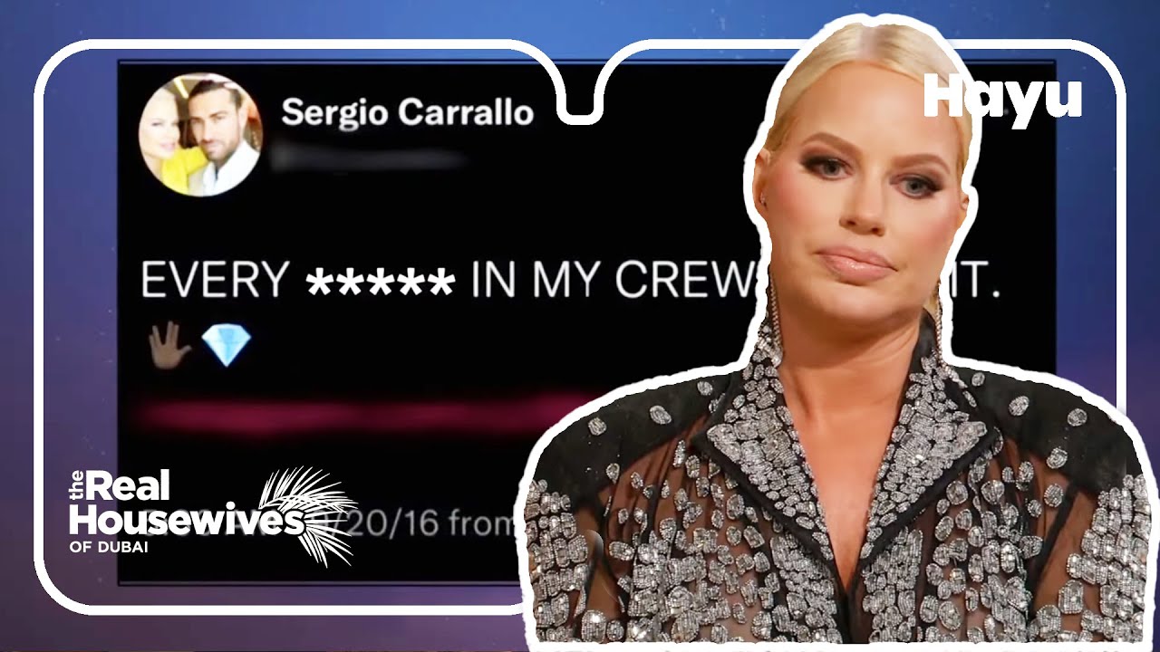 Andy Cohen confronts Stanbury with Sergio's racist tweet | Season 1 | Real Housewives of Dubai