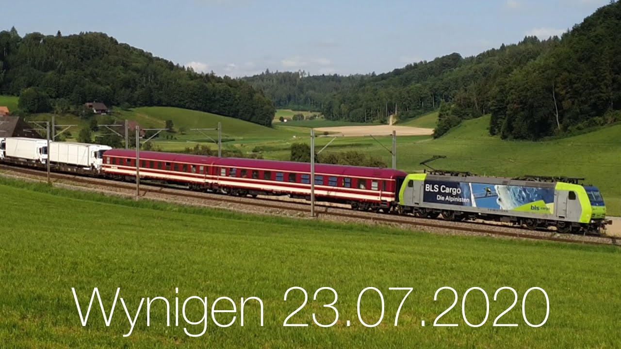 Trainspotting: rail traffic in Wynigen (BE) - 23.07.2020