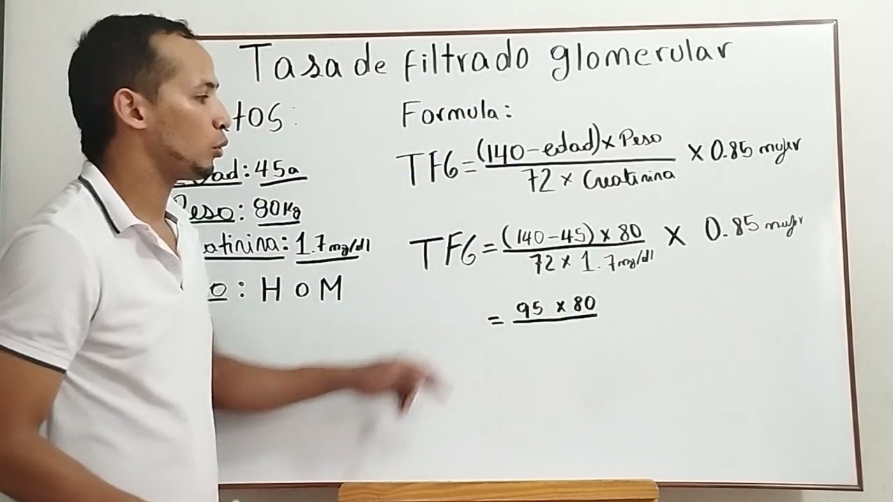 como calcular la Tasa de filtrado glomerular