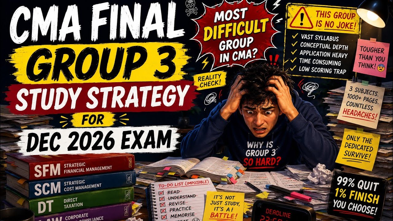 CMA Final Group 3 Study Strategy for December 2026 / CMA Final Group 3 Study Plan