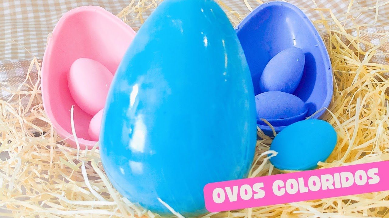 Ovos de páscoa infantil. Como fazer chocolate colorido. faça você mesmo!