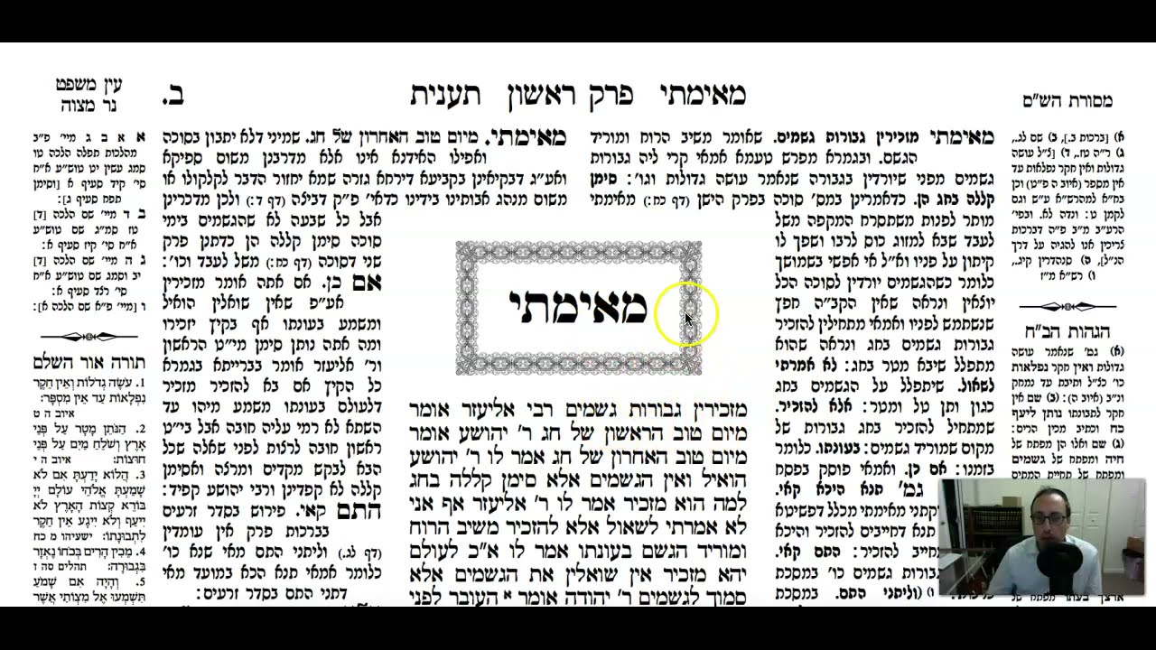 Taanis Daf 2a Daf Yomi Gemara (Talmud) Meseches Taanis Masechet Taanit Mesechet Taanit