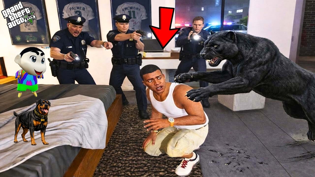 Black Panther Attacks Franklin Inside His Own House! 😱 | GTA 5