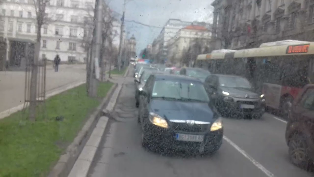 Vidi se nekoliko ambasada na snimku zastave raznorazne itd.ulica Kneza Miloša Beograd 20 februar