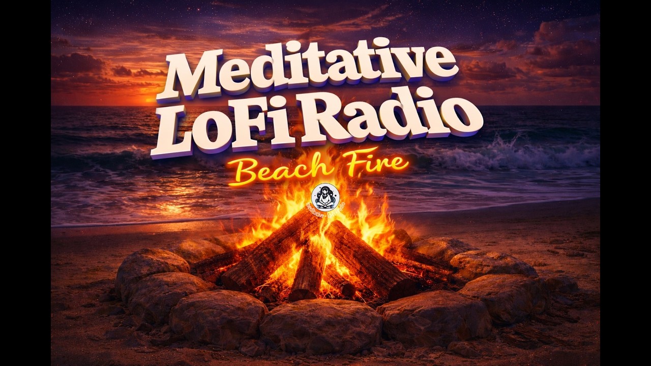 Meditative LoFi Radio | Beach Fire 🔥🌊 Relaxing LoFi Hip Hop & R&B for Study and Chill