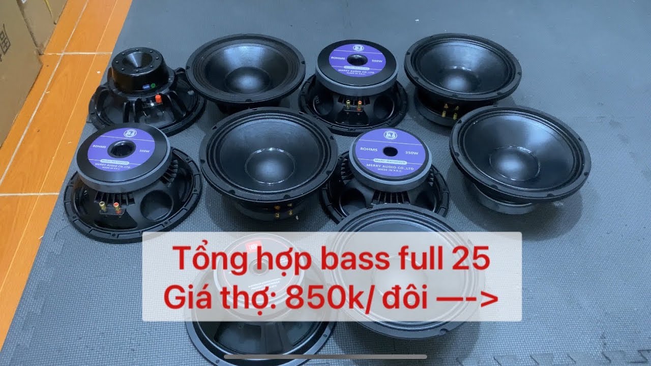 Tổng hợp bass full 25 giá thợ