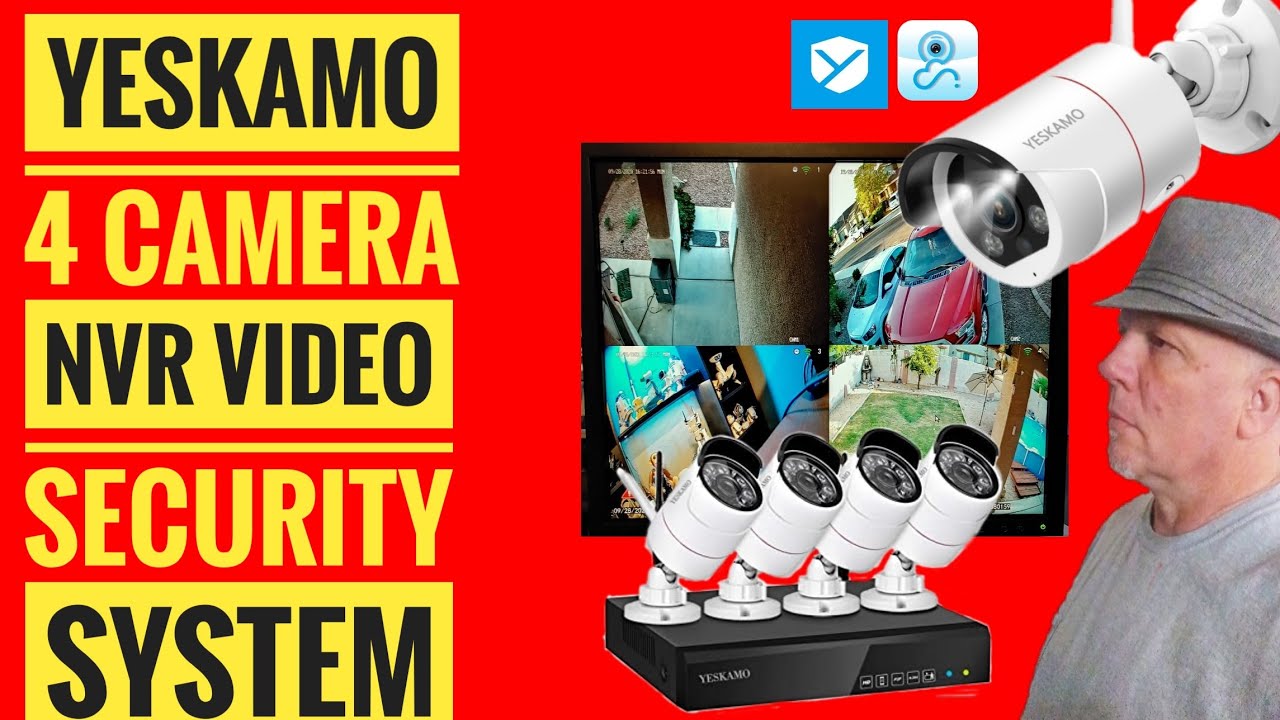 Yeskamo 4 WIFI Cameras NVR 1TB  Security Camera System model W05 US3004 1T