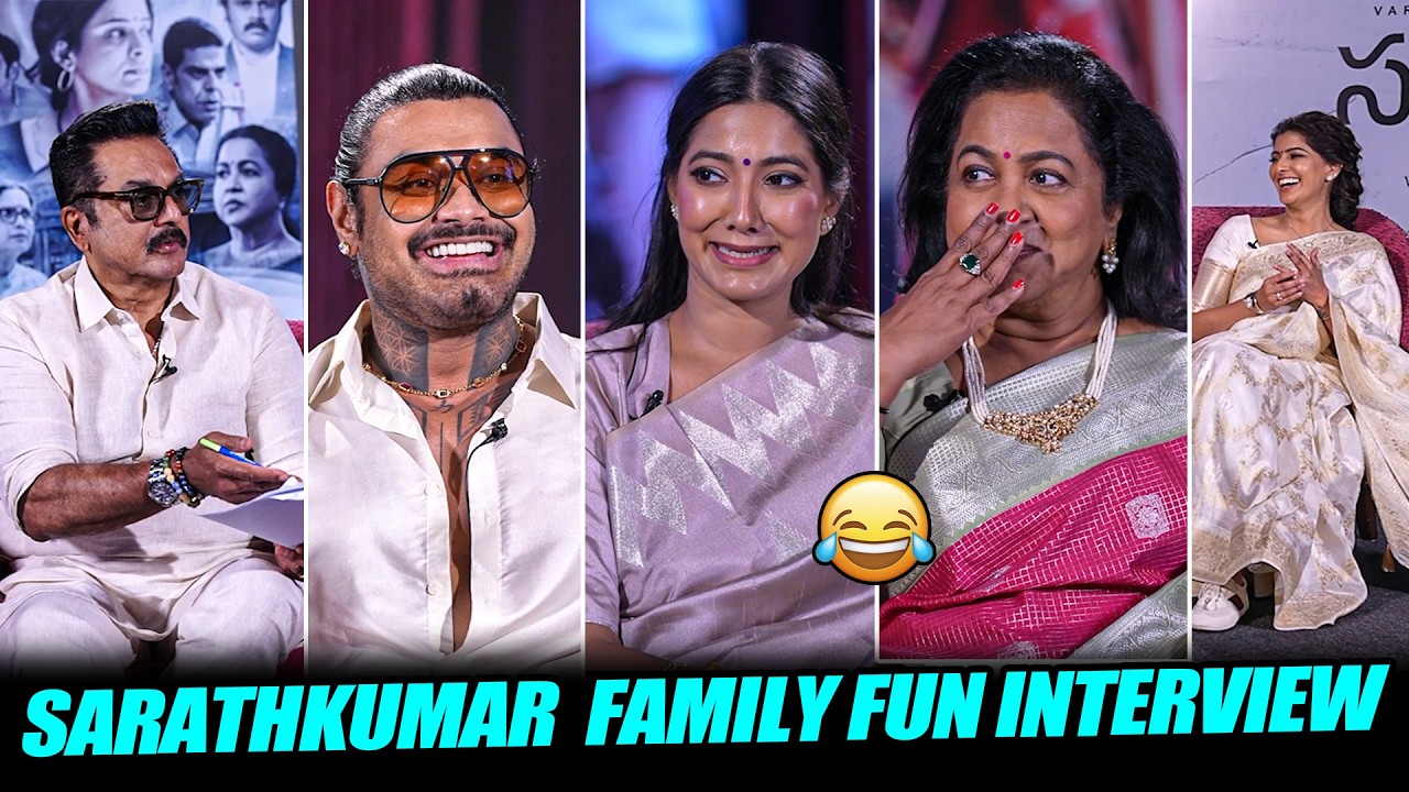 Sarathkumar & Radhika Family Full Fun  Interview | Saraswathi Movie | Varalaxmi SarathKumar | Pooja
