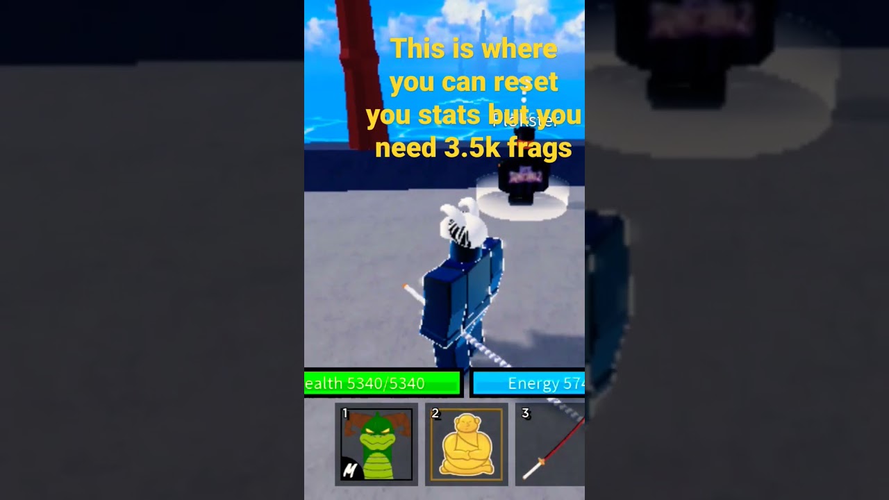 How to reset you status on blox fruit