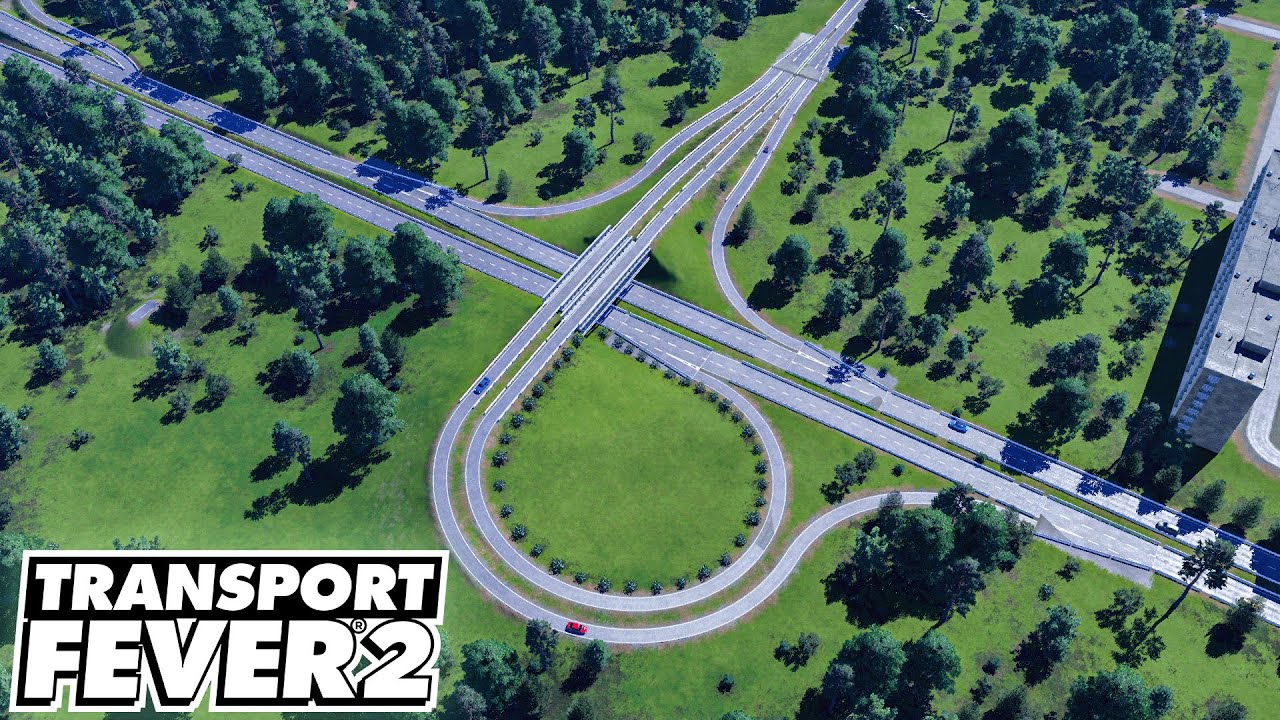⭐Построил РАЗВЯЗКУ и ШОССЕ в Transport Fever 2 + Коллекция модов || СБОРКА МОДОВ⭐