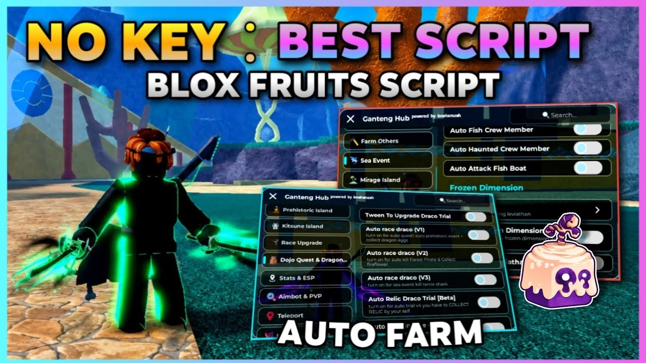 Blox Fruits Script *No Key* , Auto Farm, Auto V4, Auto Trails, New Kaitune, Best Bounty Hunt 😁