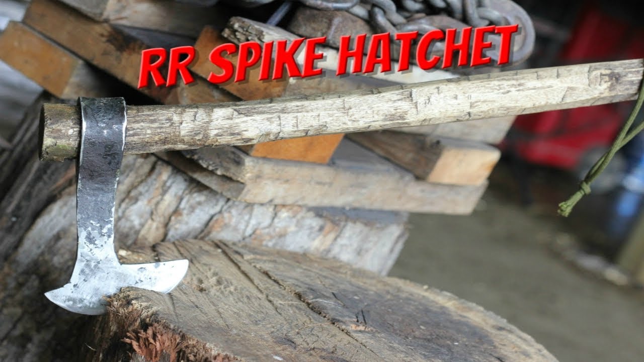 How to make a railroad spike hatchet without a drift