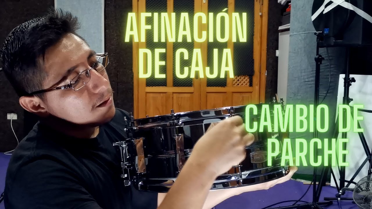 COMO CAMBIAR Y AFINAR EL PARCHE RESONANTE DE LA CAJA🥁