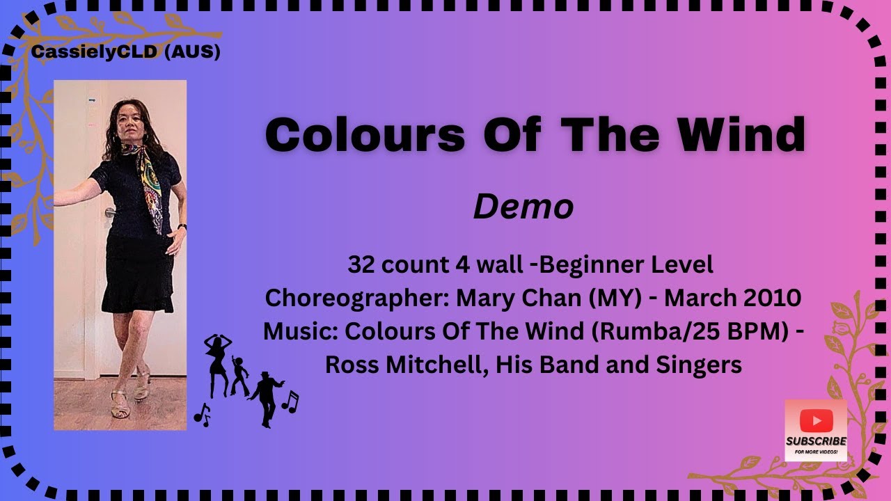 [Demo] Colours Of The Wind Line Dance/Choreographer: Mary Chan (MY)