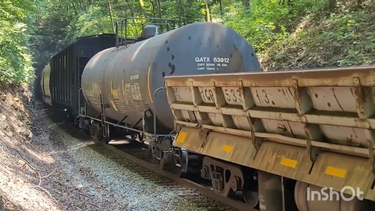 Train 379 nearly stalls pulling up Dunavant Mountain 8-16-24