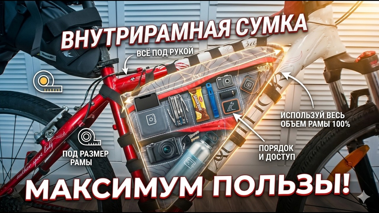 Внутрирамная сумка для велосипеда, плюсы и минусы, какую купить