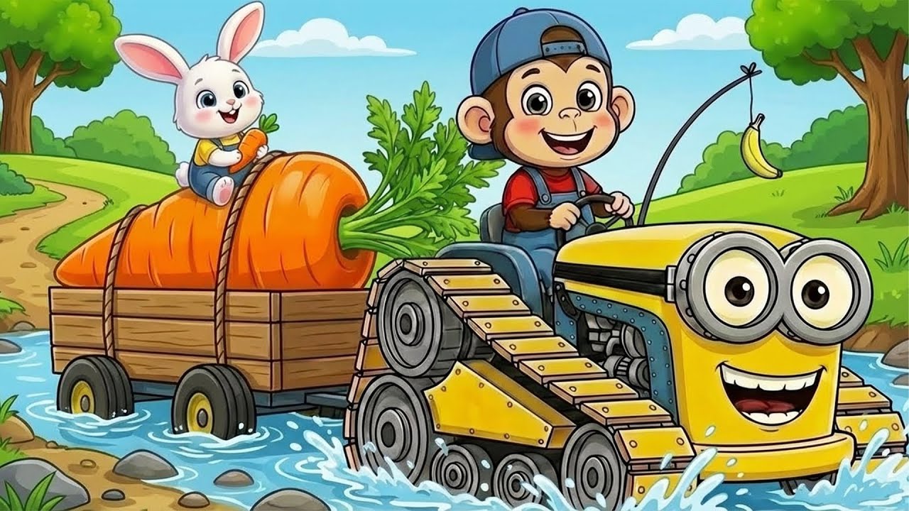 Monkey Funny | Teamwork Splash Festival with PiPi and Bunny | Monkey Cartoon