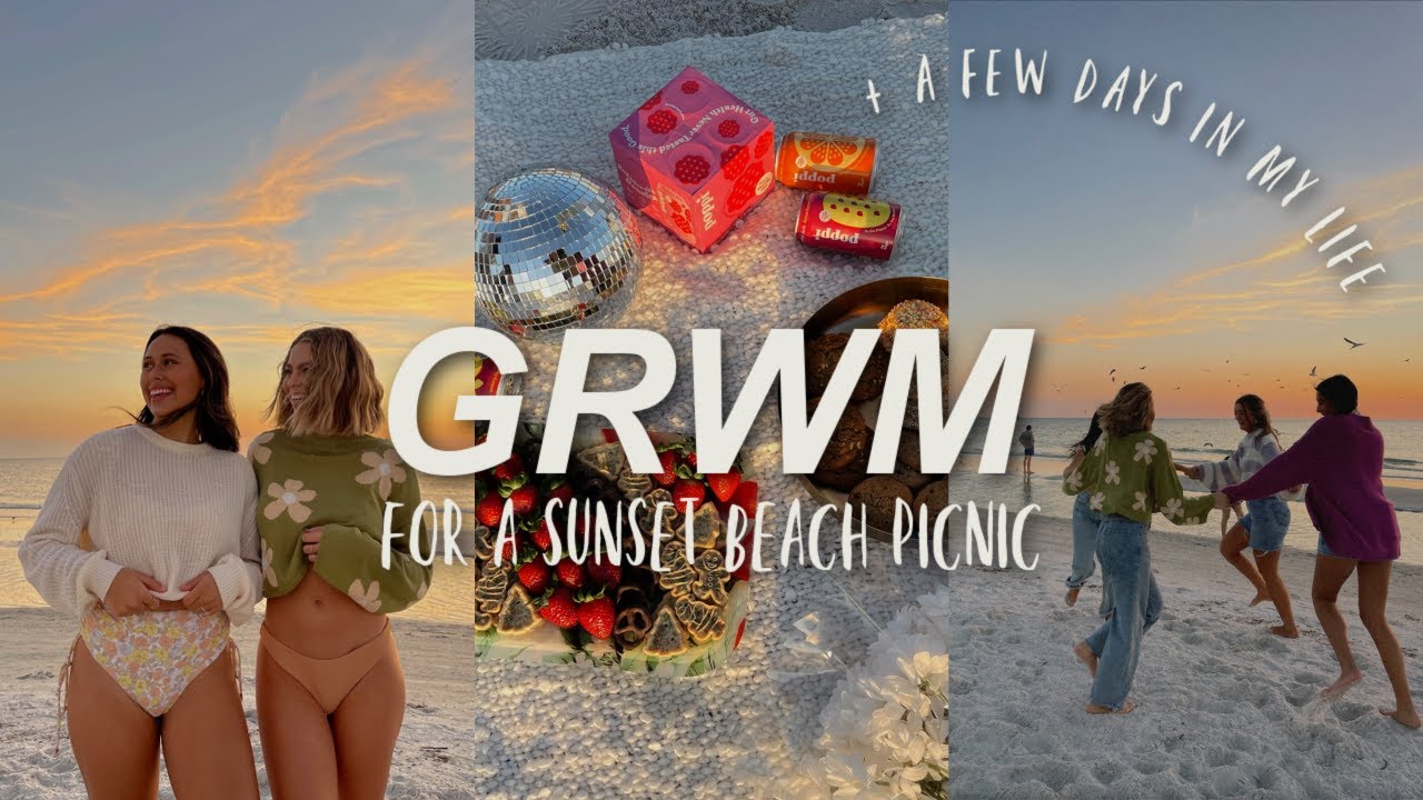 GRWM: how i style my short hair, beach picnic, pickle ball + errands