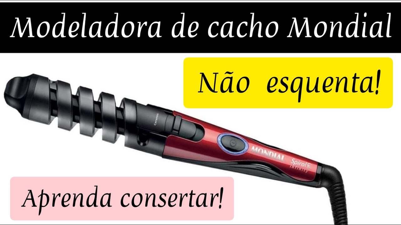 Modeladora de cacho Mondial Spiral Infinity EM-05 babyliss NÃO LIGA / NÃO ESQUENTA APRENDA CONSERTAR