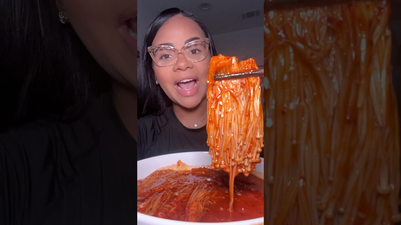 enoki mushrooms  #shorts