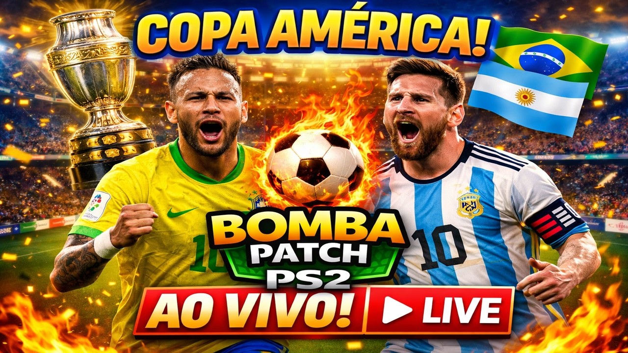 🏆 COPA AMÉRICA no Bomba Patch PS2 AO VIVO! Quem Vai Ser Campeão? ⚽🔥