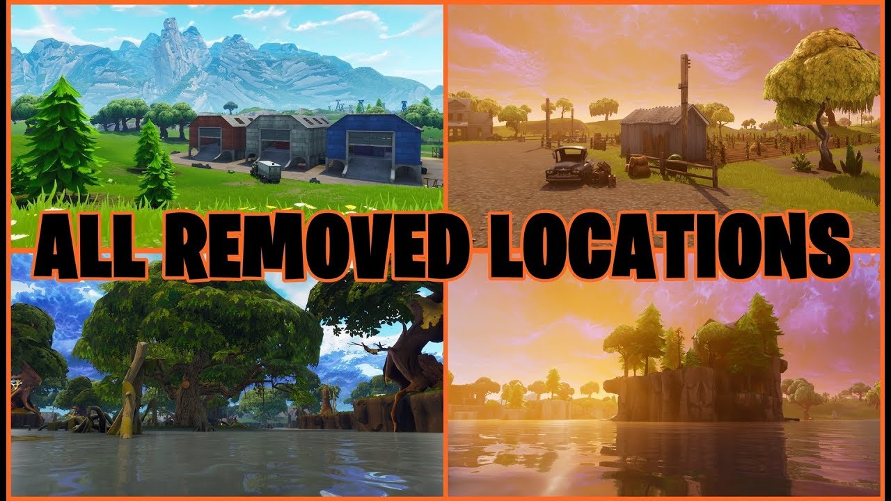 ALL REMOVED FORTNITE LOCATIONS! (Dusty Depot, Anarchy Acres, Moisty Mire, Prison, Tomato Town...)