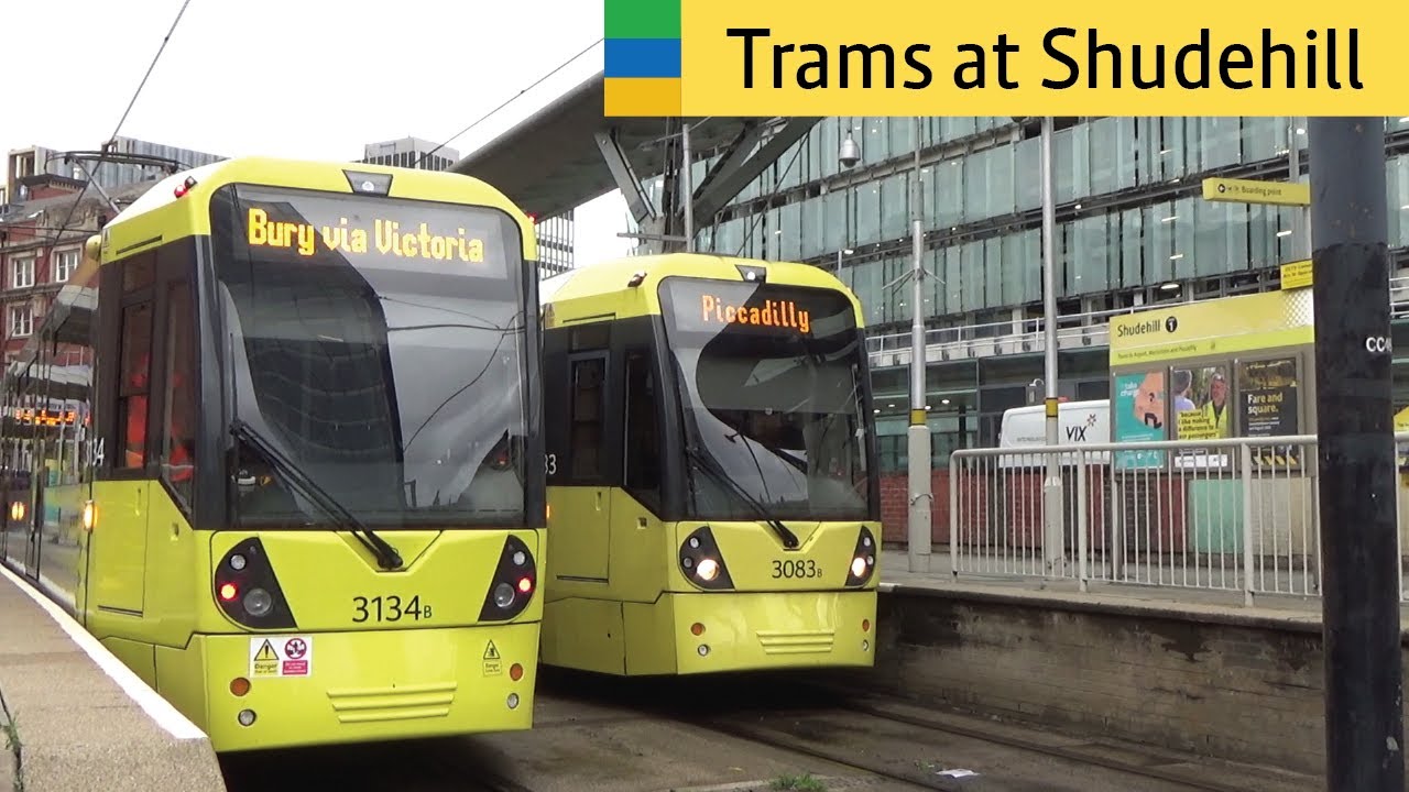 Manchester Metrolink Trams At Shudehill