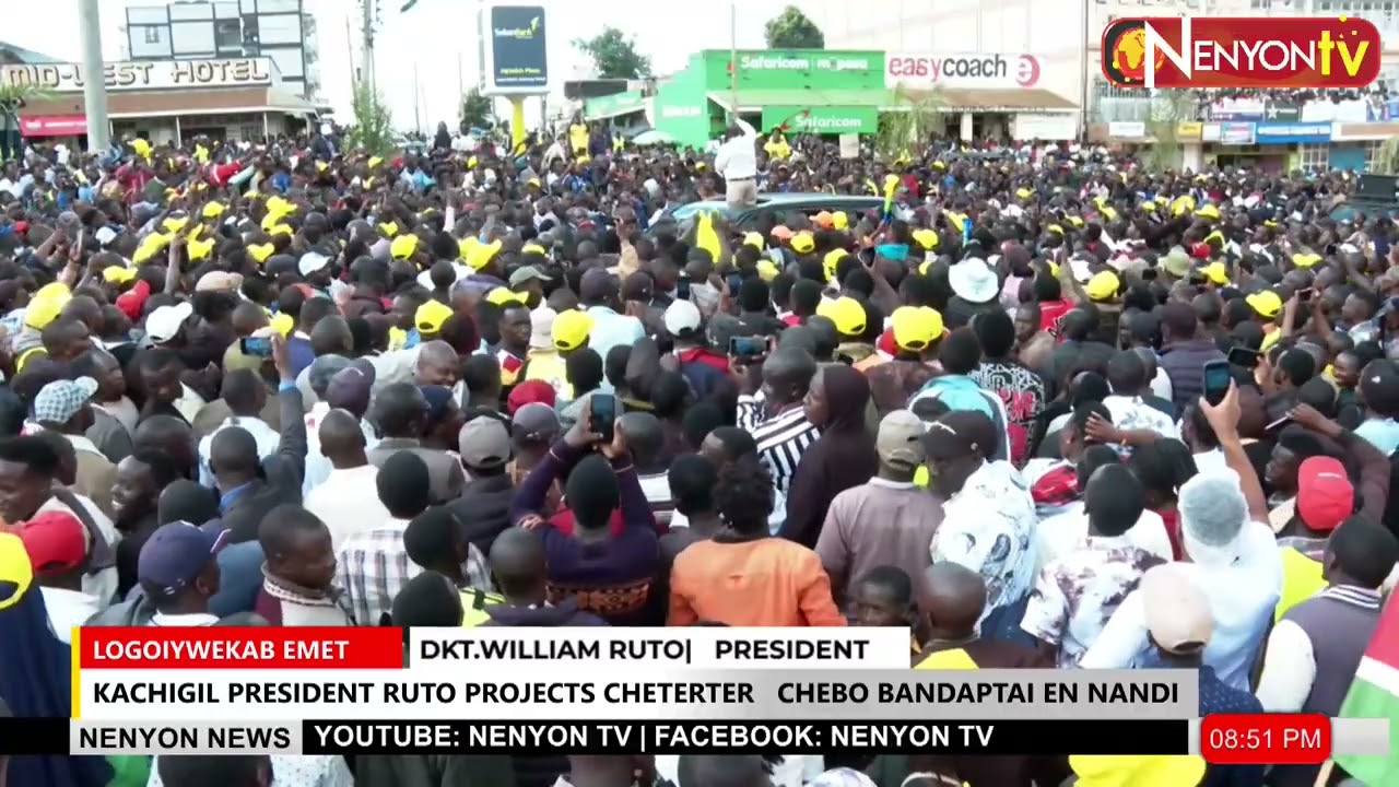 PRESIDENT WILLIAM RUTO INSPECTS NANDI COUNTY DEVELOPMENT PROJECTS