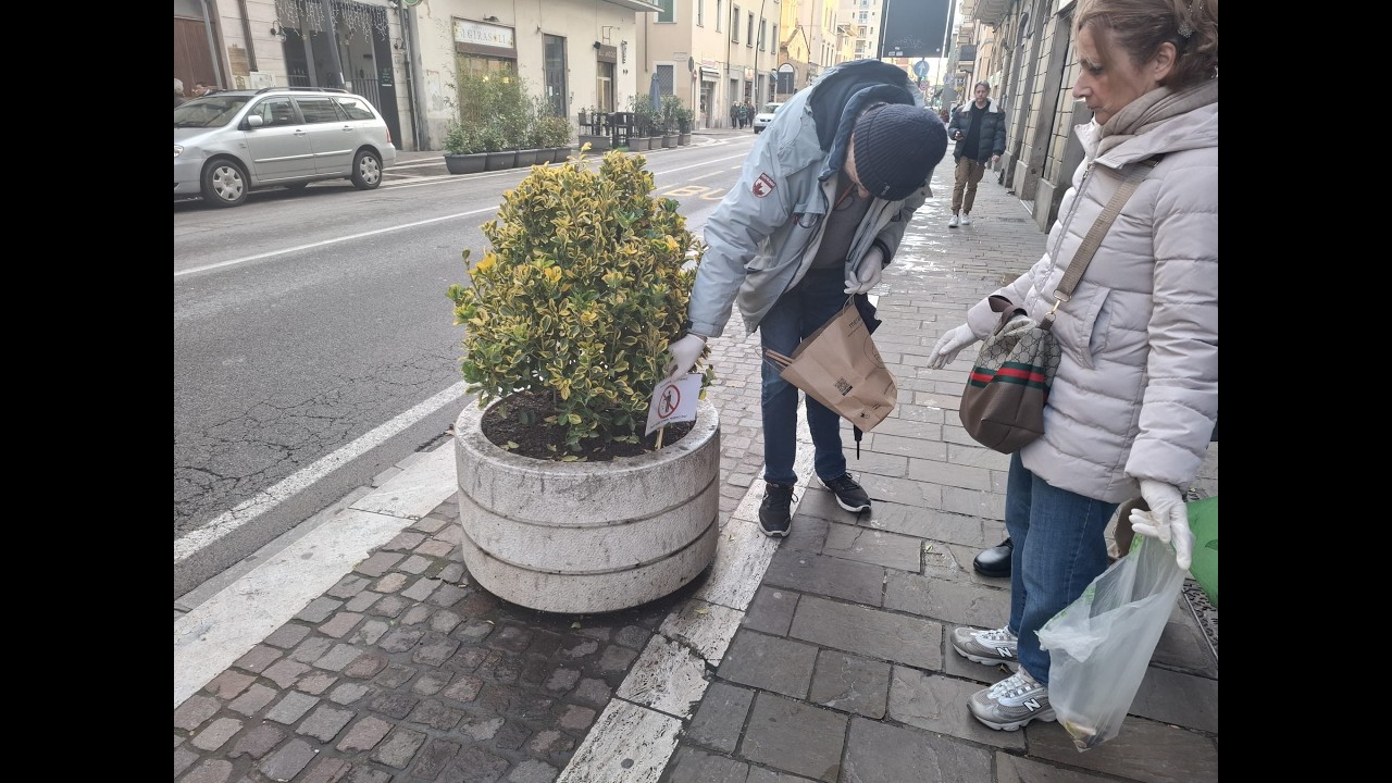 Cartelli anti degrado nelle fioriere a Saione