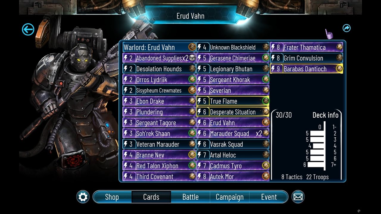 The Horus Heresy Legions Match Erud Vahn of the Blackshields
