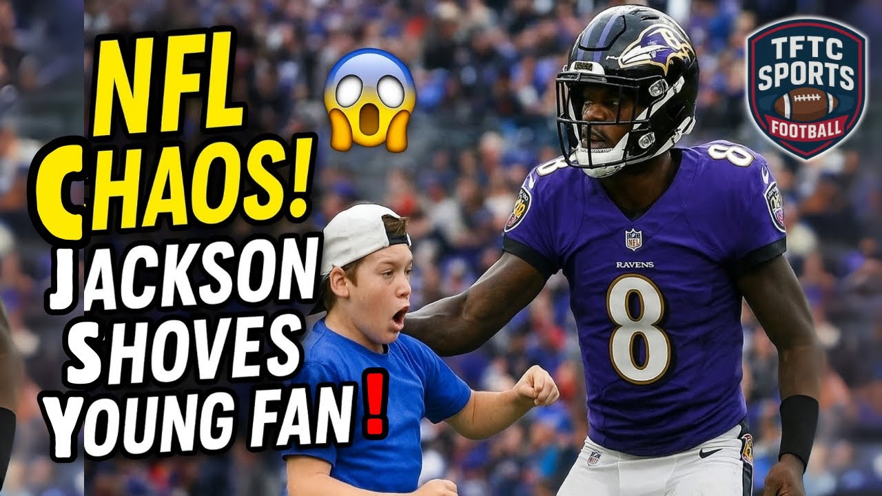 JACKSON SHOVES YOUNG FAN?! 😱🚨 WTF LAMAR?!
