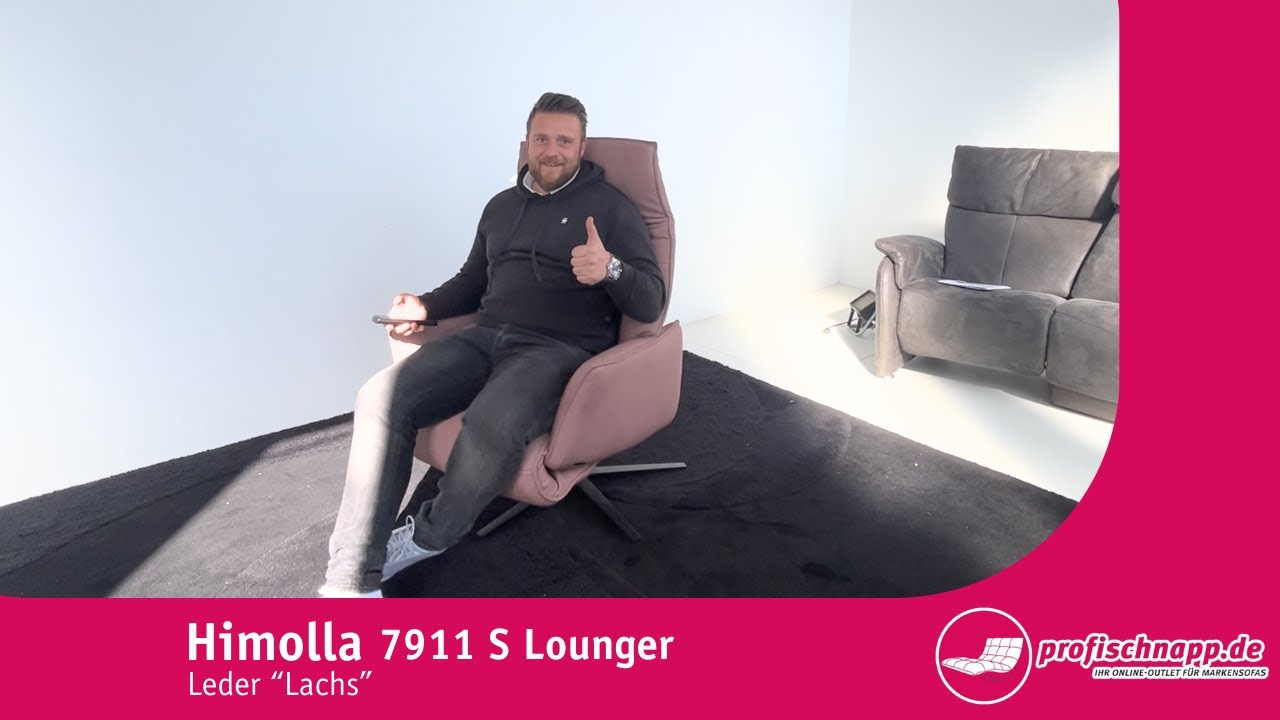 Exklusiver Relaxsessel stark reduziert – Himolla 7911 S Lounger in Leder Lachs