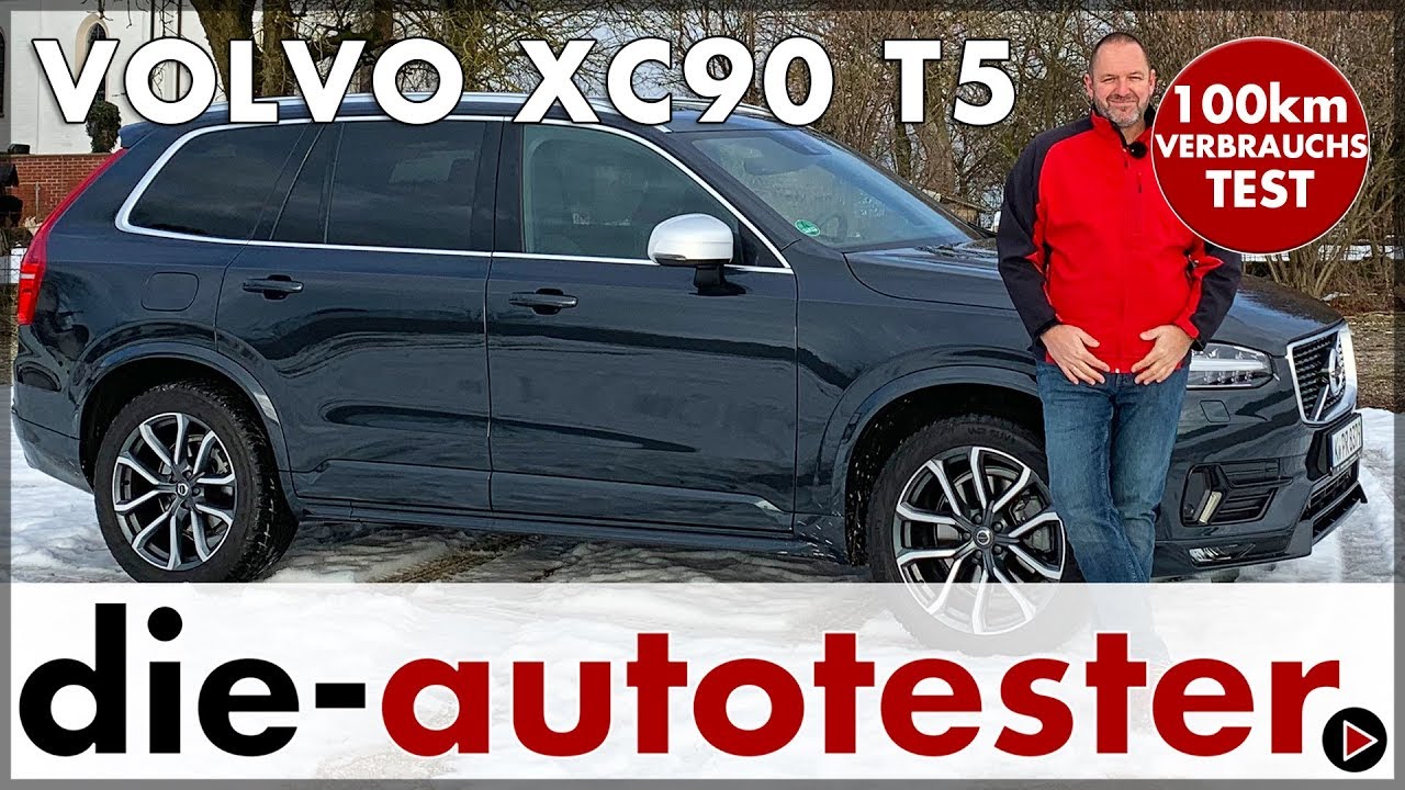 VOLVO XC90 T5 AWD R-Design 184 kW (250 PS) - 100 km Verbrauch Test Probefahrt Review 2019 Deutsch