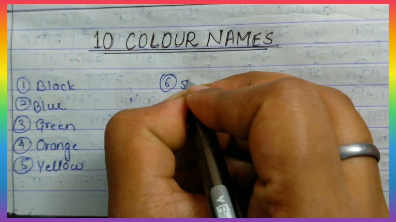 10 Colours Name/ English Educational videos