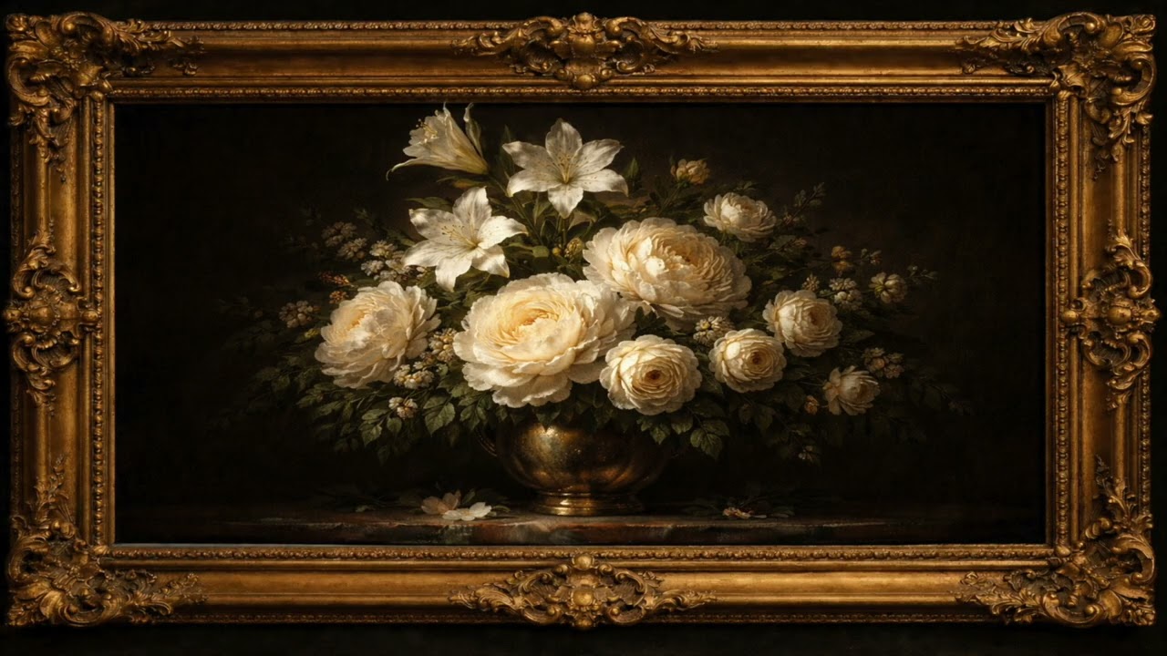 4 Hours Museum Calm / 4 Baroque Paintings & Sift Piano and Harp / TV Frame Art & Relaxing Ambience