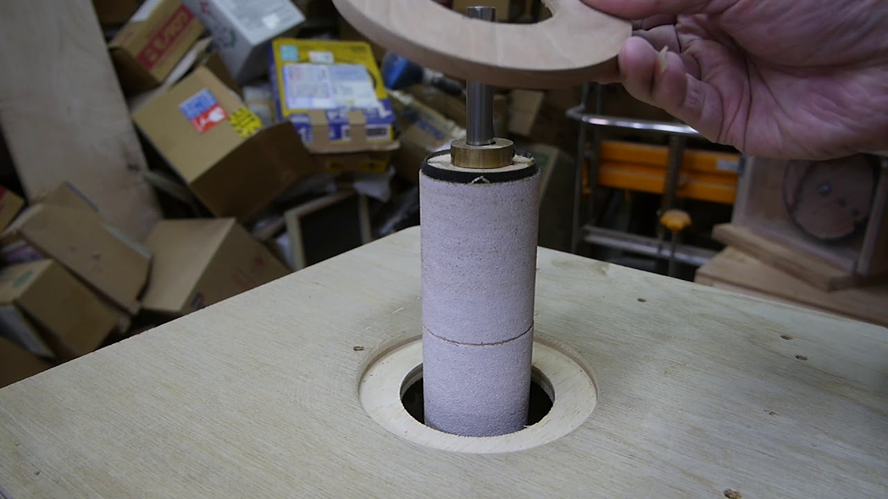 電気ドリル利用の自作スピンドルサンダー