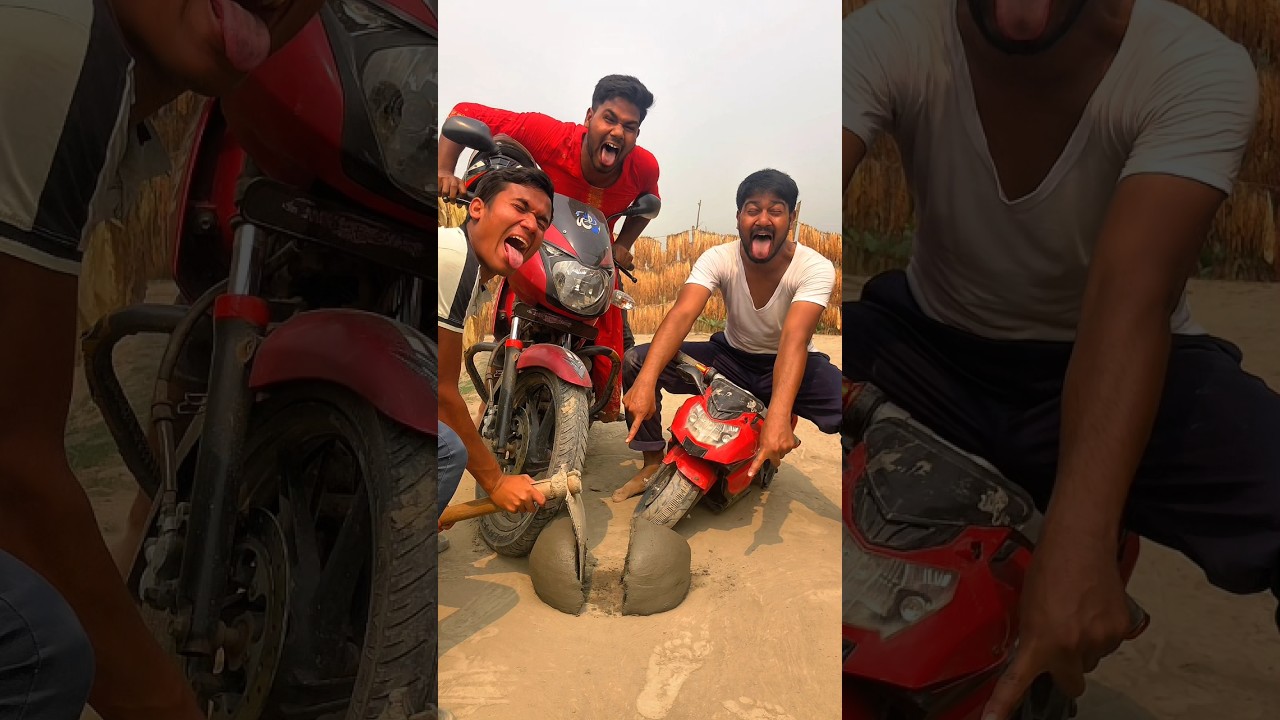 Cleared the road with the help of digital motorcycle