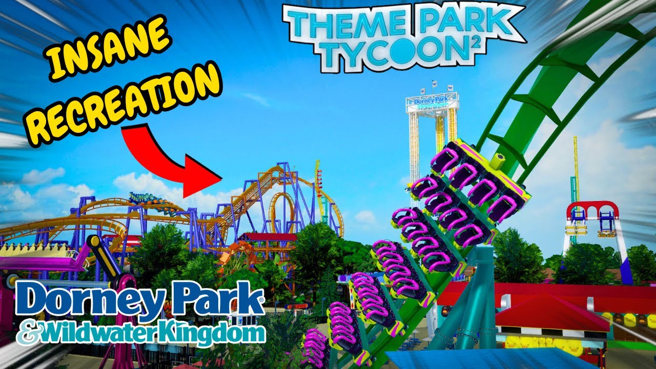 Обзор воссозданного Dorney Park в TPT2! [Theme Park Tycoon 2]
