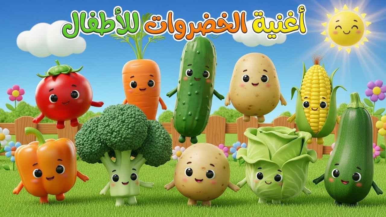 أغنية الخضر للأطفال 🍅🥕 | تعليم الألوان والأكل الصحي | أناشيد أطفال – Basma Kids