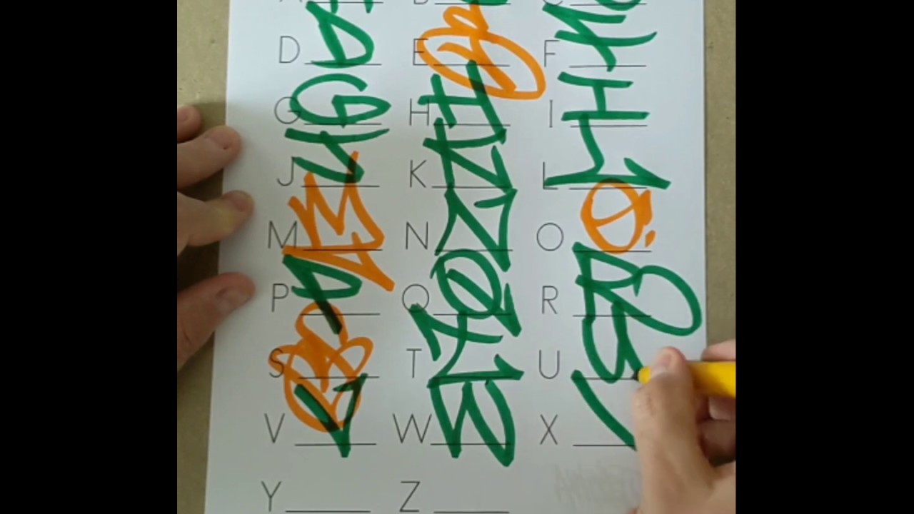 GRAFFITI - Handstyle alphabet practice ✍️👀🔤