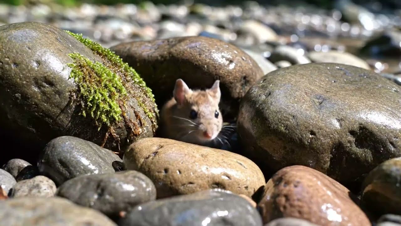 Cat TV 🐭 | Calm Sandy Bottom Mouse Scene (4 Hours)