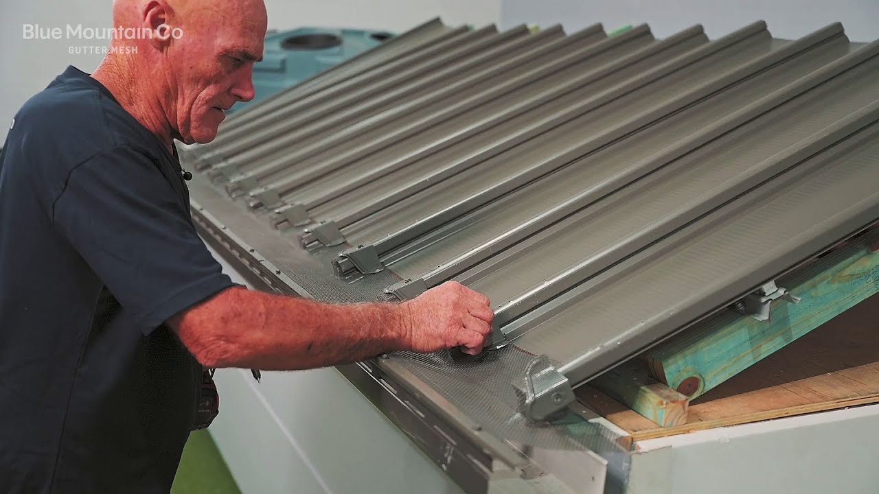 How to Install: Steel Gutter Mesh on a Klip-Lok® roof - Roof Edge with Saddles