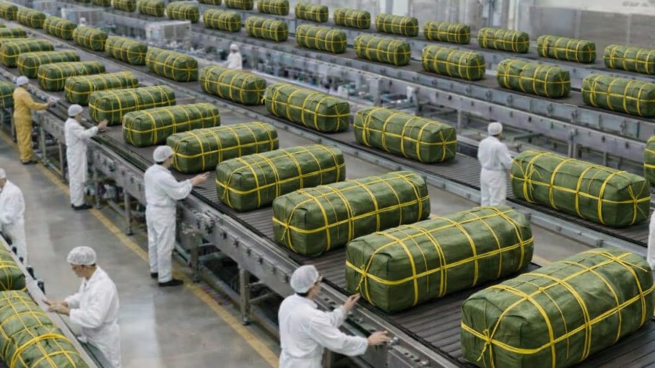 Bên trong nhà máy: Quy trình sản xuất bánh tét tại Bình Dương, Việt Nam (Toàn bộ quy trình)